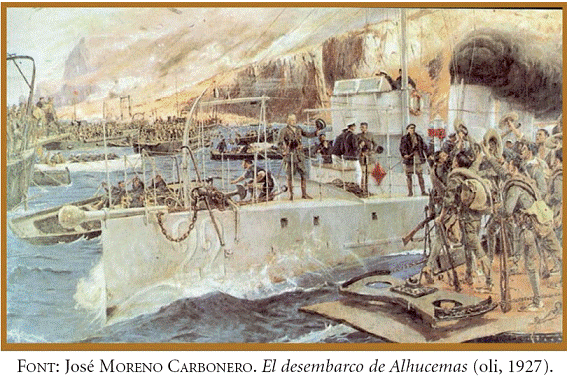 pintura del desembarco de Alhucemas